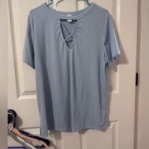 Light Blue Short Sleeve Top
